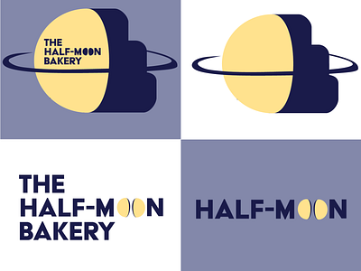 The Half-Moon Bakery logo bakery brand branding design graphic design logo logo mark logotype