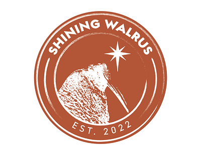 Shining Walrus Logo Design brand branding design graphic design logo logo mark vector