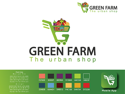 GREEN FARM Online Grocery Shop Logo