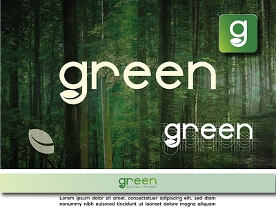 Green Word Mark Logo Design