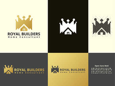 Royal Builders Real Estate Company Logo Design