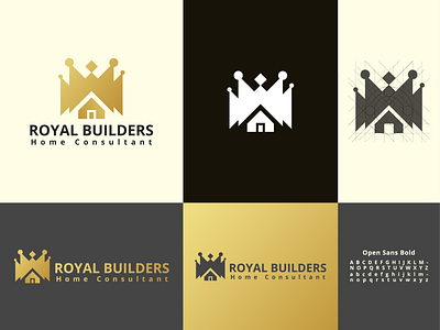 Royal Builders Real Estate Company Logo Design apartment brand identity building logo commercial property condos construction company logo design crown home logo house house consultant housing logo design logo type modern logo mortag property logo design real estate firm real estate logo realty logo residential apartments