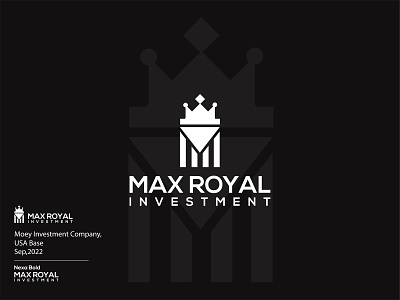 Max Royal Investment Logo Design | Royal M Letter Logo Design