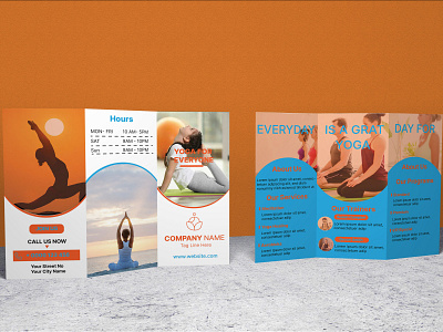 YOGA Trifold brochure brand identity branding brochure yoga