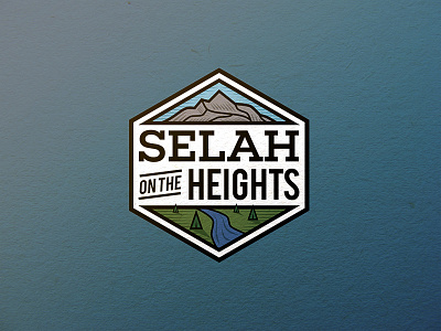 Selah on the Heights badge branding drawing illustration logo mountain nature outdoors travel type typography vintage