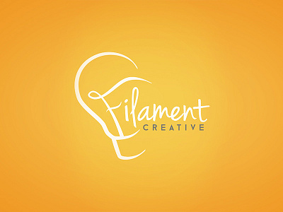 Filament Logo branding bright creative drawing filament ideas illustration light light bulb logo typography
