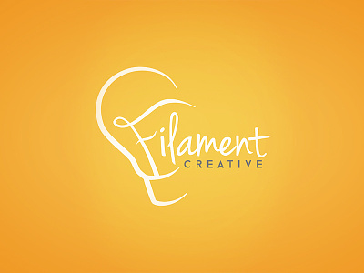 Filament Logo branding bright creative drawing filament ideas illustration light light bulb logo typography