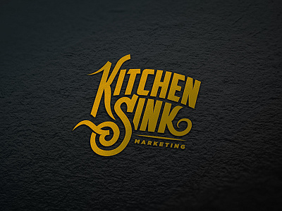 Kitchen Sink Process branding design hand lettering logo print process retro sketch type typography vintage word mark