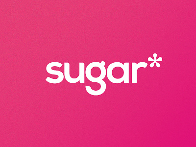 Sugar Logo asterisk branding creative drawing illustration logo pink sugar sweet type typography vector