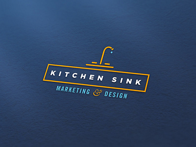 Kitchen Sink - Logo ampersand branding creative drawing illustration kitchen line art logo type typography vector