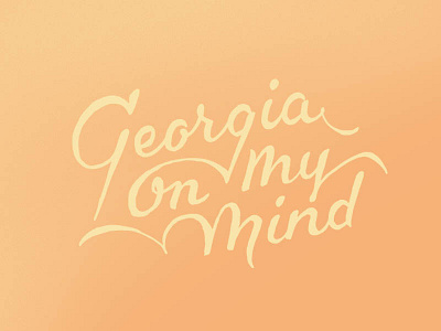 Georgia On My Mind atlanta georgia hand lettering icon lettering logo peach type typography wordmark