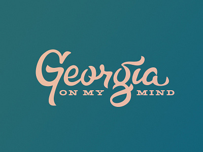 Georgia On My Mind - pt.2 atlanta branding brush flat georgia hand lettering icon lettering logo type typography