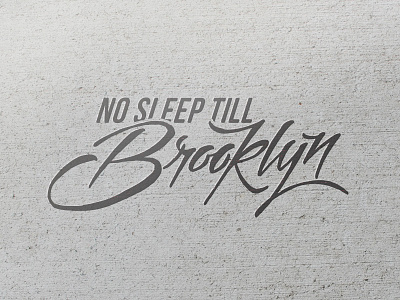 No Sleep Till Brooklyn branding brush cursive flat hand lettering icon lettering logo swash type typography