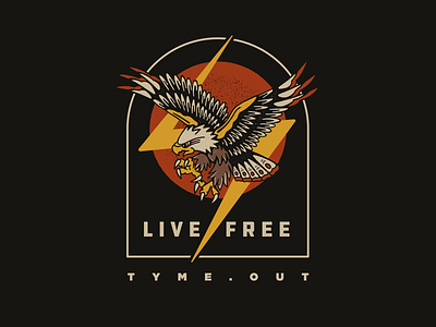 TYME - Eagle branding design eagle flash flat graphic design illustration logo screenprint shirt tattoo texture vector