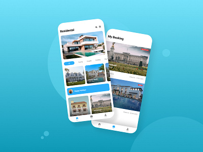 Residental - Mobile App UI Design android booking design flutter holiday home hotel house ios mobile app design react native ui ui design