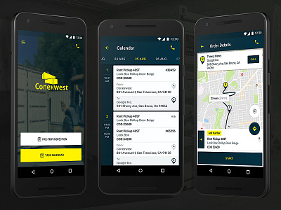 Conexwest CRM - Andriod App android app business calendar crm deliver design driver mobile