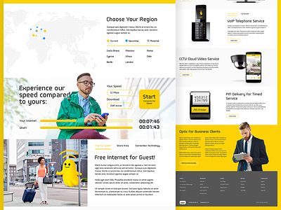 Ghofi.com design fiber internet landing page provider ui ux web yellow