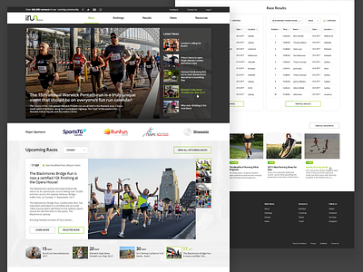 iRun Homepage design gallery homepage marathon run running sport ui ux web website workout