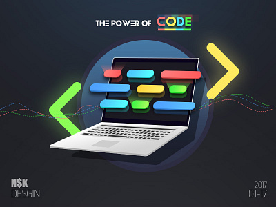 The Power Of Code code illustrations macbook pro