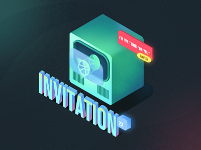 Invitationx2 illustration invitation tv
