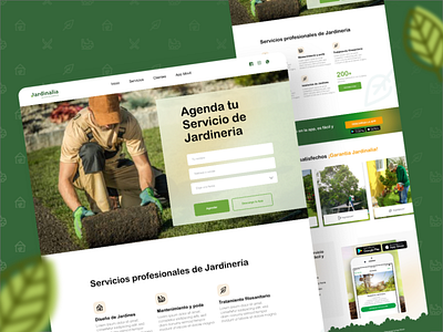 Landing Page, Website Design | Jardinalia adobe xd gardening ui web desing