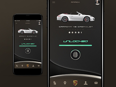 Porsche unlock concept app car concept design experiment interaction porsche tech ui ux