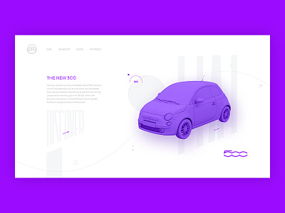 Sunday UI 3d car concept design experiment interaction typography ui user interface website