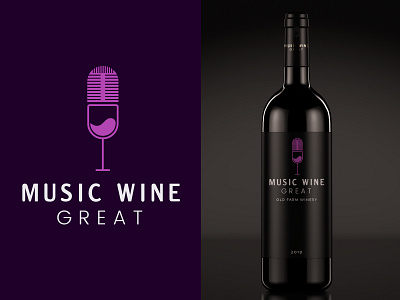 Music Wine Logo Design