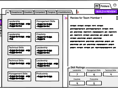 Review History Feature Wireframe for viaMaven