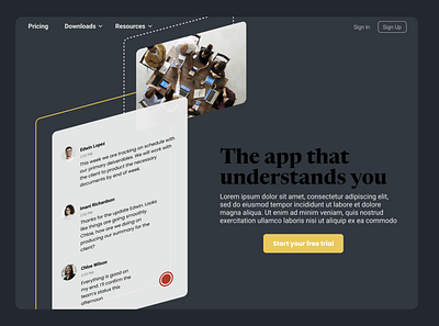 Landing Page Design for Speech-to-Text Application