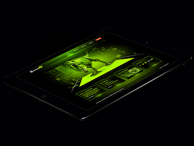 MonsterAr Project apple black green greenlight hightech ipad monster ui ux webdesign