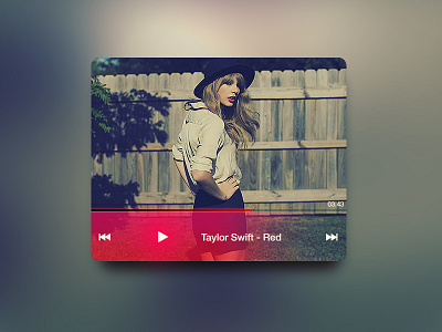 Simple Music player apple clean ios ipad iphone mp3 music player taylor swift ui ux widget