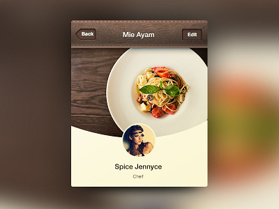 Food App android app apple food ios ipad iphone profile simple ui ux wood