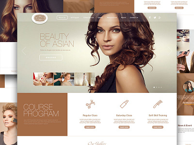beauty salon training web design beauty brown clean css html minimal responsive simple site ui ux web