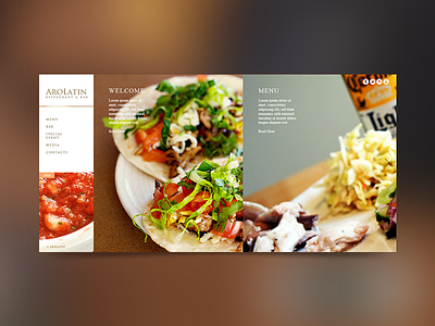 Restaurant Menu bootstrap concept css design html ios ui ux web