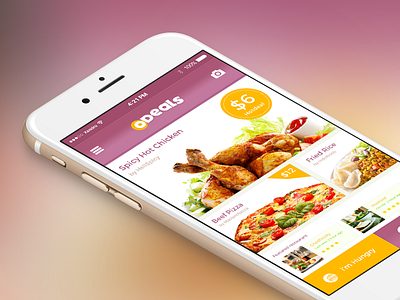 Experiment - Deals Apps android app chips clean eaten food intraction ios standout ui user ux