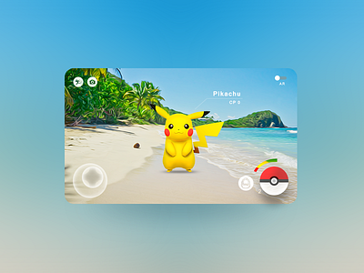 Pokemon GO landscape concept android apple clean concept ios pikachu pokemon simple ui ux