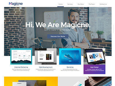 Magicne - Business Template business clean creative html minimal responsive template themeforest