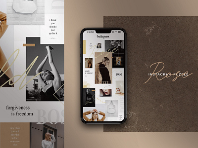 Rosé - Instagram Puzzle girlboss graphic instagram ios moodboard puzzle simple ui ux