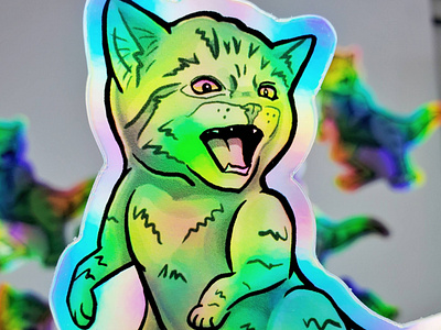 Kit-T-Rex Holographic Sticker