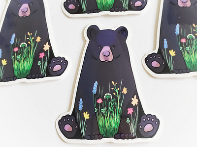 Flower Bear Sticker