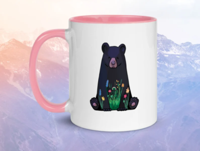 Flower Bear Mug bear bear mug colorful floral illustration mug design product design surface design