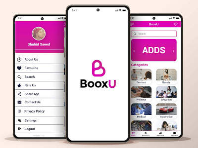 BooxU Service Man App | On Demand Service App | Doorstep Service ghairmulki graphic design on demand services app service man app services app software developers ui