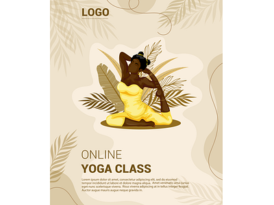 Poster for yoga center graphic design