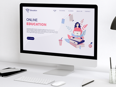 online education branding design graphic design illustration vector