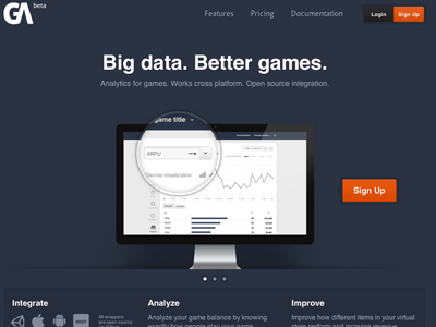 Tiny preview of our upcoming website gameanalytics preview