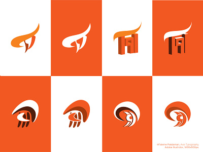 AVA(آوا) typography adobe illustrator graphic design logo typography