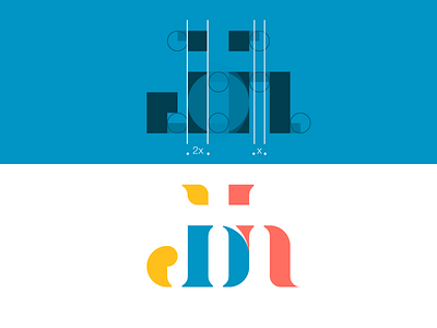 JBH monogram branding identity illustrations illustrator lettering letters logo logodesign monogram type typedesign vector