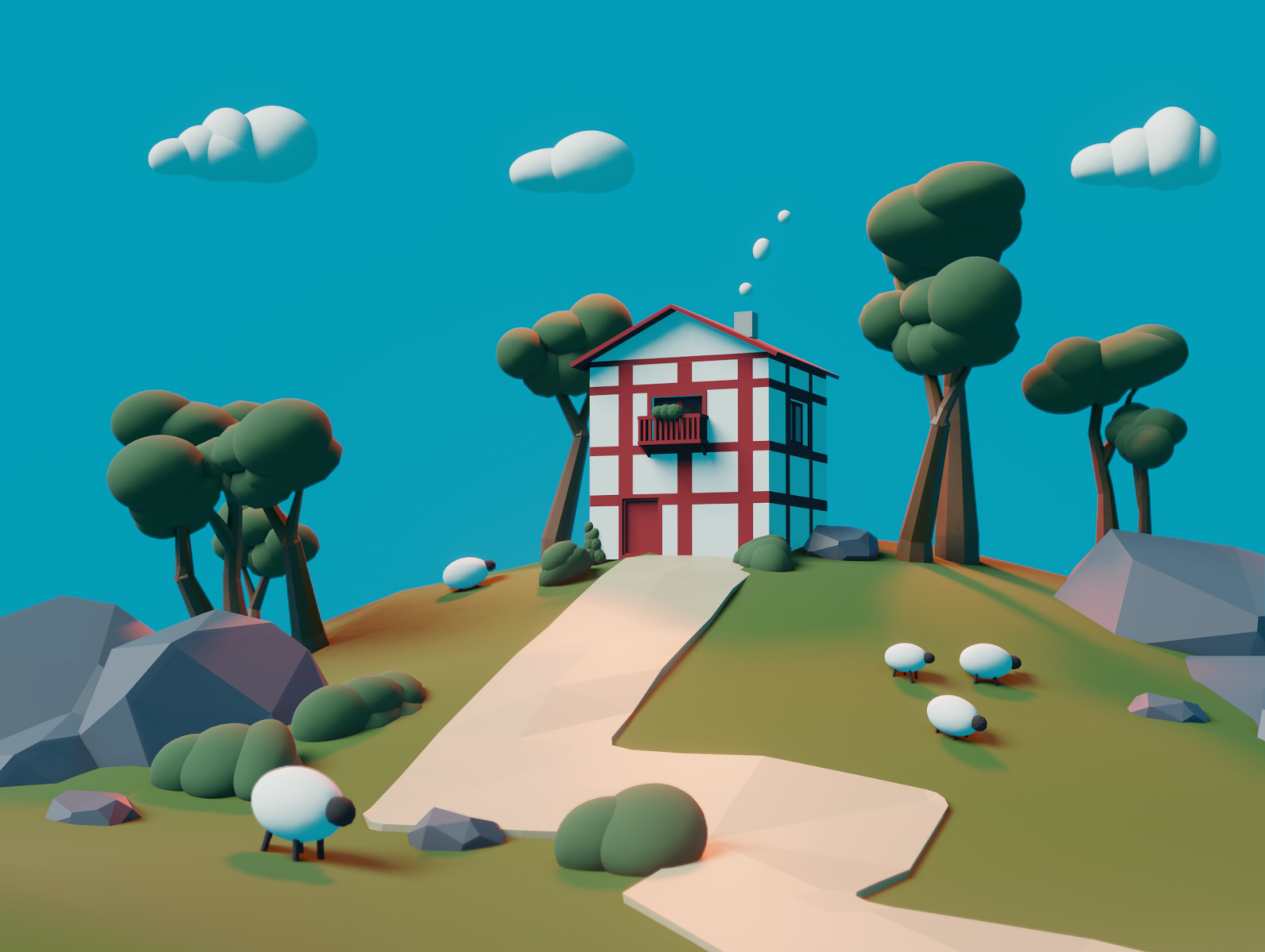 House from Pays Basque by Claire Idrac on Dribbble