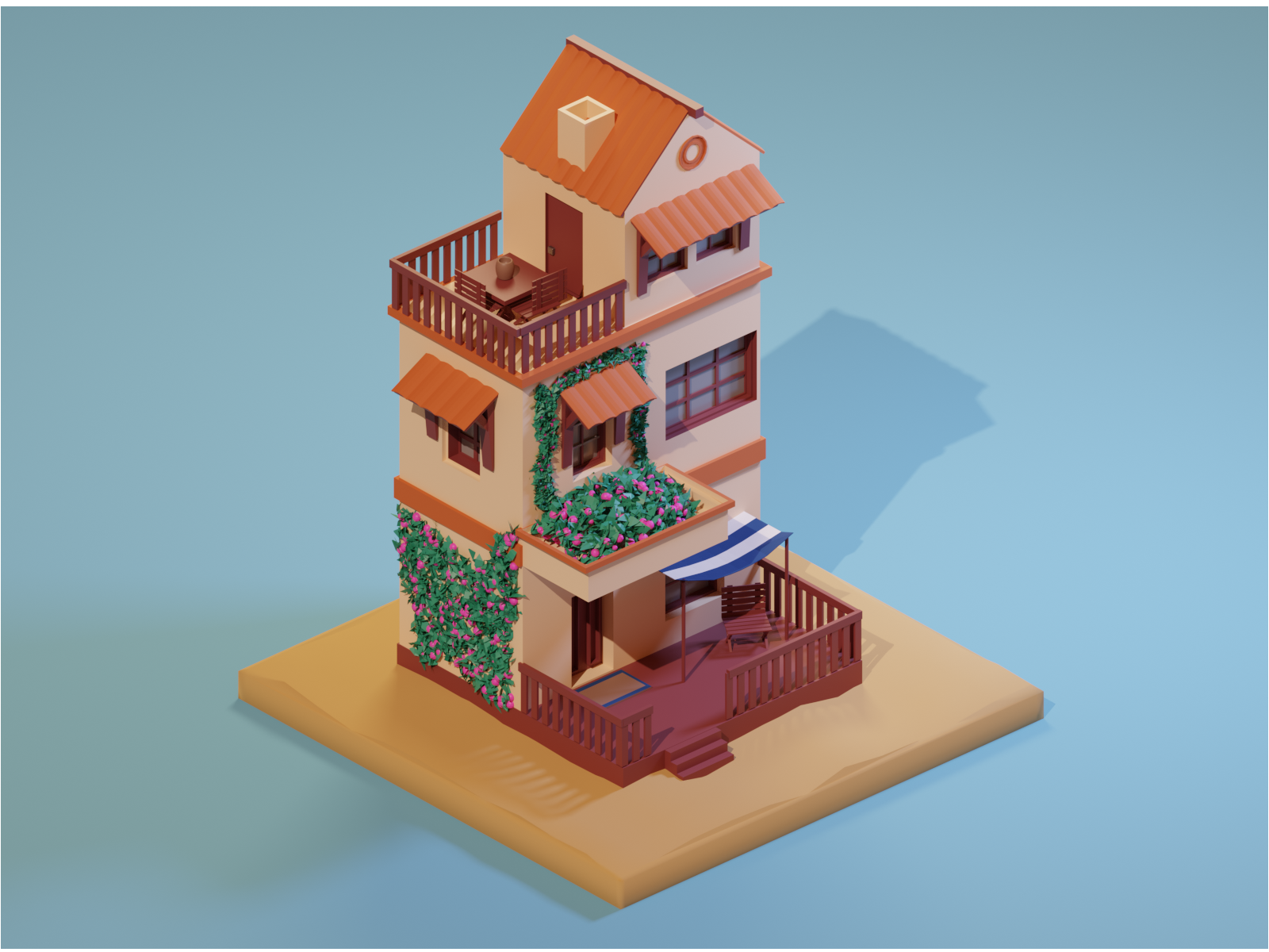 House by Claire Idrac on Dribbble